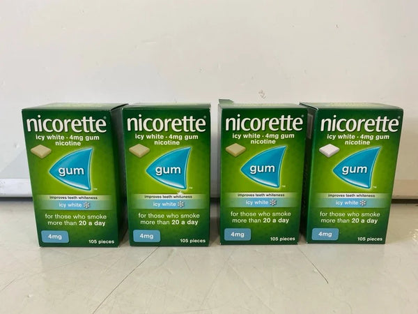 NICORETTE CHEWING GUM ICY WHITE FLAVOUR 210 PIECES 4MG EXPIRY NOVEMBER 2027 (Copy)