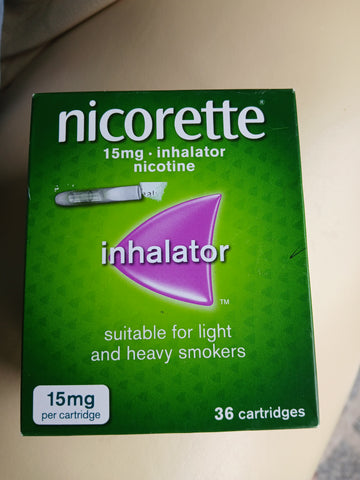 NICORETTE INHALATOR 1 BOX 36 CARTRIDGES 15mg NICOTINE EXPIRY DECEMBER 2027