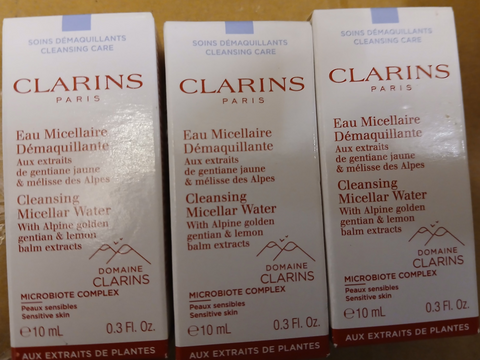Clarins Paris Cleansing Micellar Water 3X10ml Boxes