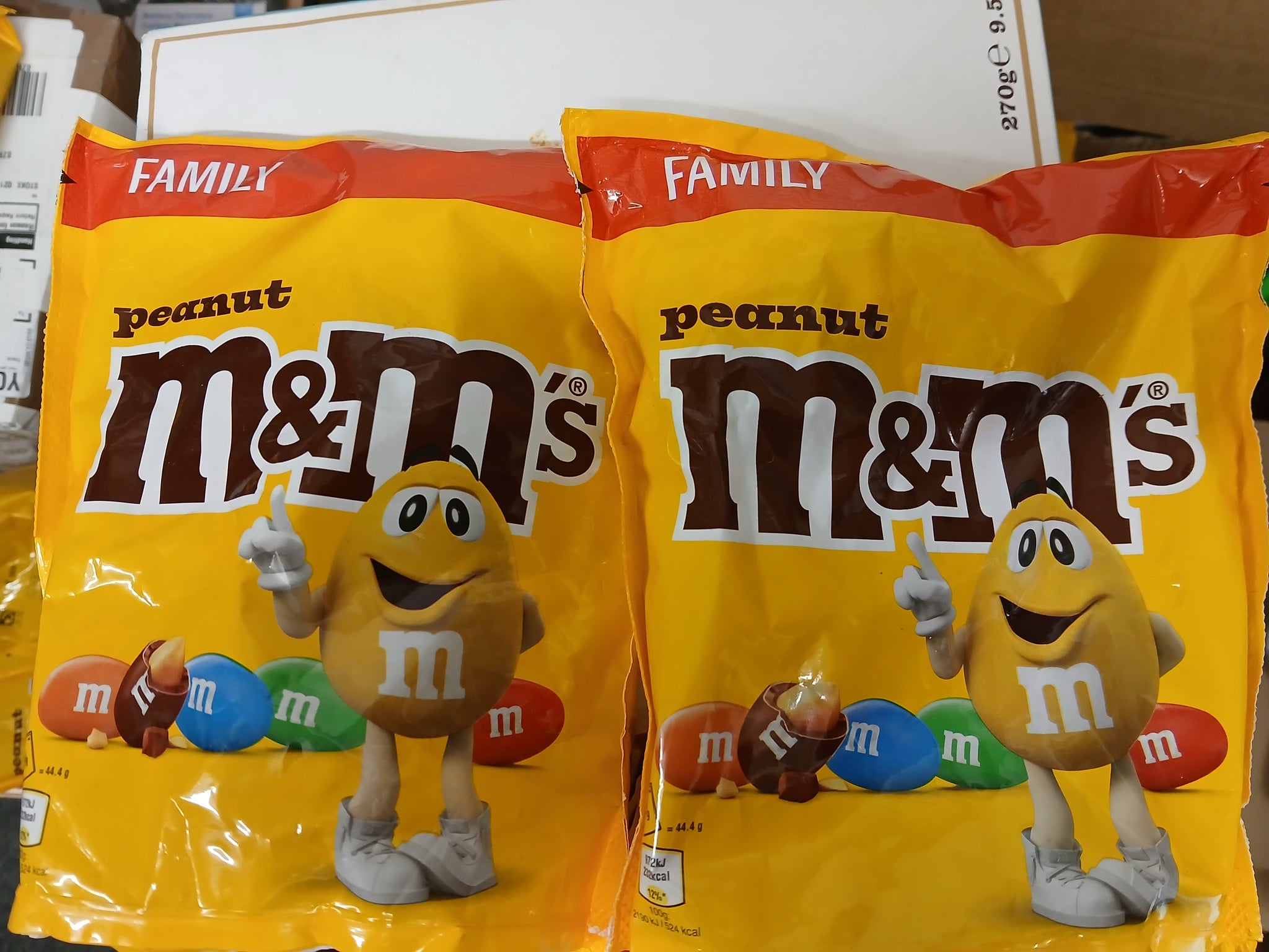 M&M'S Milk Chocolate Peanut Bags 3x400g Bags BBE 18th May 2025 New Unopened.