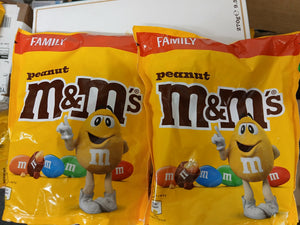 M&M'S Milk Chocolate Peanut Bags 3x400g Bags BBE 18th May 2025 New Unopened.