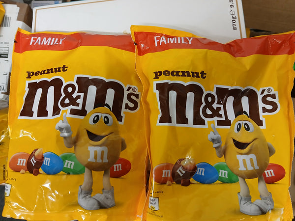 M&M'S Milk Chocolate Peanut Bags 3x400g Bags BBE 18th May 2025 New Unopened.