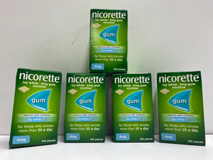 NICORETTE CHEWING GUM ICY WHITE FLAVOUR 525 PIECES 4MG Nicotine EXPIRY NOVEMBER 2027 (Copy)