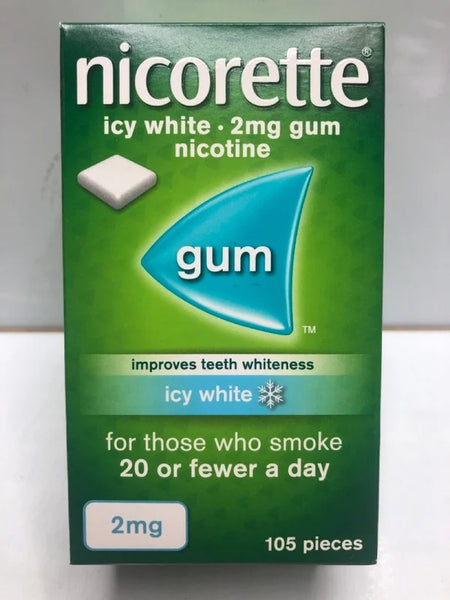 NICORETTE CHEWING GUM ICY WHITE FLAVOUR 210 PIECES 4MG EXPIRY NOVEMBER 2027 (Copy)