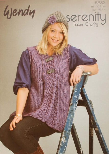 Wendy Air WOOL KNITTING PATTERN LEAFLET 5724 Ladies Lacy Tee