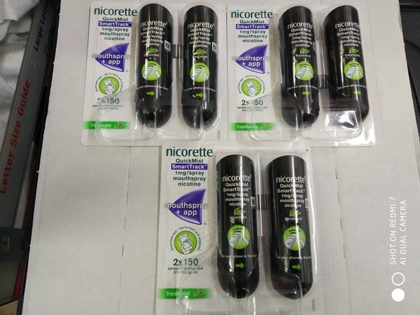 NICORETTE QUICKMIST MOUTH SPRAY FRESHMINT 2 X1Mg EXPIRY DECEMBER 2025 NEW