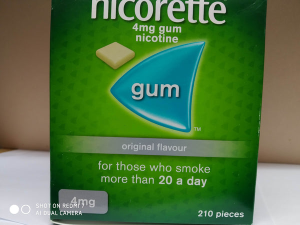 NICORETTE CHEWING GUM ICY WHITE FLAVOUR 210 PIECES 4MG EXPIRY NOVEMBER 2027 (Copy)