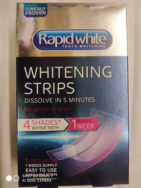 Rapid White Blue Light System Tooth Whitening Kit 12 Shades in 2 Weeks