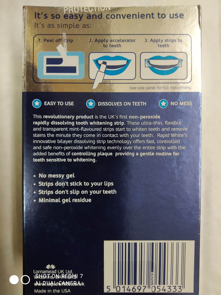 Rapid White Blue Light System Tooth Whitening Kit 12 Shades in 2 Weeks
