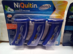 NIQUITIN MINIS MINT 4MG 60 LOZENGES STOP SMOKING AID LONG LASTING EFFECT EXP2024