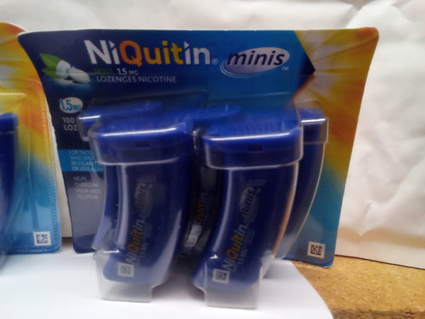 NIQUITIN MINIS MINT 4MG 60 LOZENGES STOP SMOKING AID LONG LASTING EFFECT EXP2024