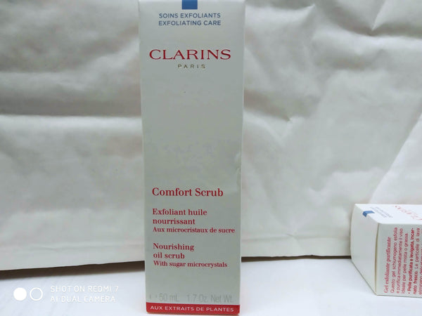 CLARINS PURE SCRUB PURIFYING GEL SCRUB WITH LAVA BEADS 50ML NEW.