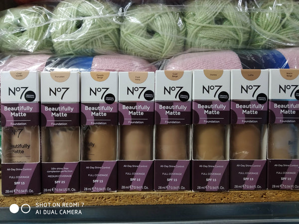 Boots N07 BEAUTIFULLY MATTE FOUNDATION 28ml Medium Coverage SPF25 New Choose Colour Required