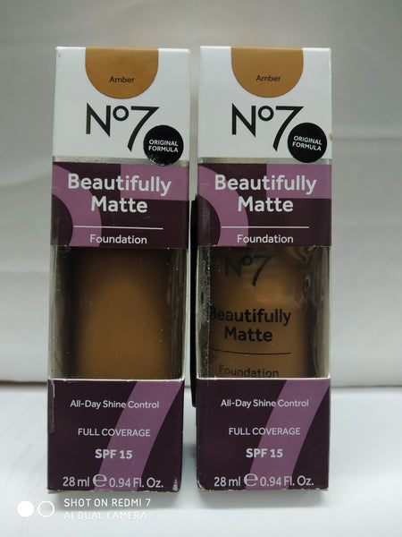 Boots N07 BEAUTIFULLY MATTE FOUNDATION 28ml Medium Coverage SPF25 New Choose Colour Required