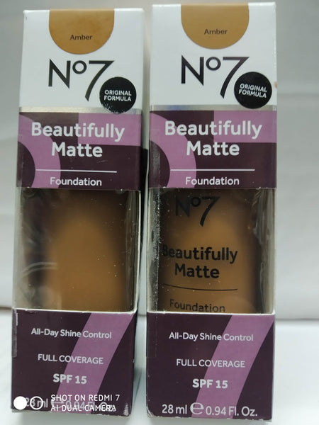 Boots N07 BEAUTIFULLY MATTE FOUNDATION 28ml Medium Coverage SPF25 New Choose Colour Required