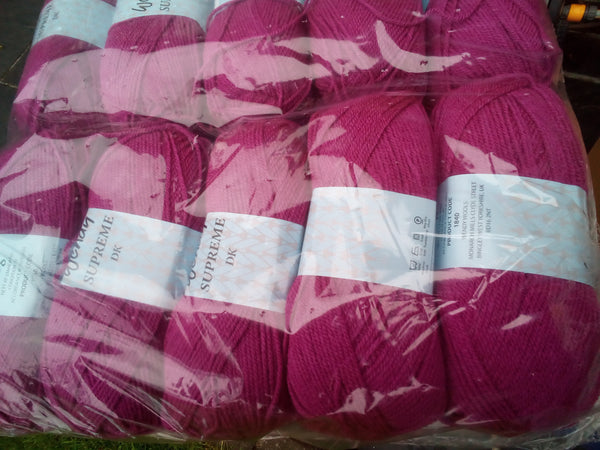 WENDY SUPREME  DOUBLE KNITTING BABY WOOL YARN 5X100G BALLS VARIOUS COLOURS