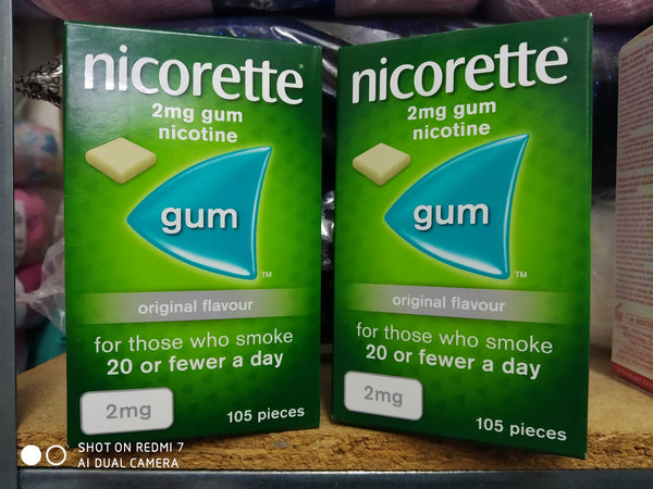 NICORETTE CHEWING GUM ORIGINAL FLAVOUR 210 PIECES 2MG EXPIRY 2025