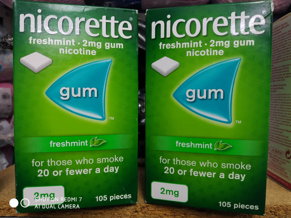 NICORETTE CHEWING GUM ORIGINAL FLAVOUR 210 PIECES 2MG EXPIRY 2025