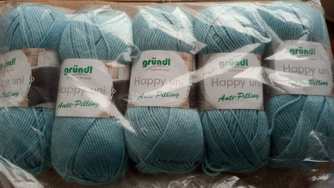 GRUNDL Happy Uni ANTI-PILLLING Double Knitting Wool Yarn 5X100G Balls Various Colours to choose New