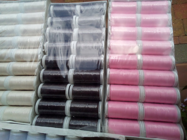 Kess-Ler 100% Polyester SEWING Thread 10x200M Spools Machine Hand Overlocker Industrial Stitching Choose Colours Required