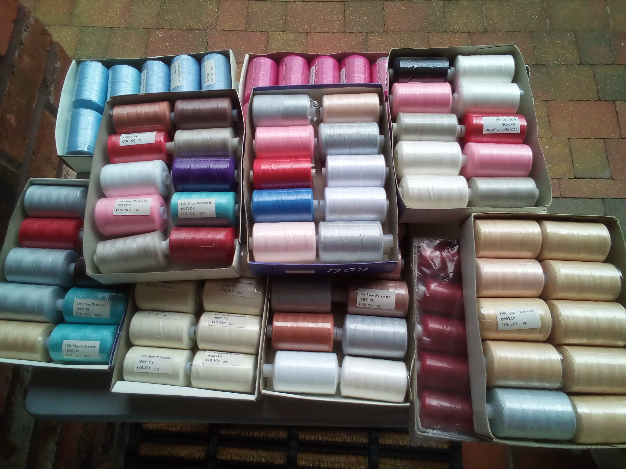 VANGUARD 100% Polyester SEWING Thread 10x100 YARDS Spools Machine Hand Overlocker