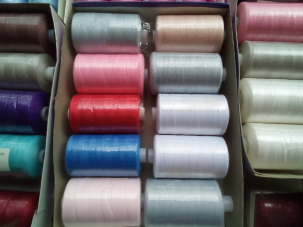 VANGUARD 100% Polyester SEWING Thread 10x100 YARDS Spools Machine Hand Overlocker