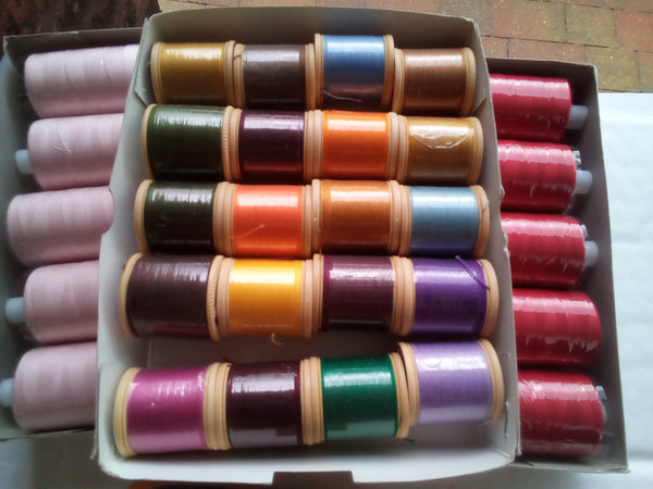 SYLKO 40 Cotton SEWING Thread 20x100M Spools Machine Hand Overlocker Industrial Stitching Colours as Pictured