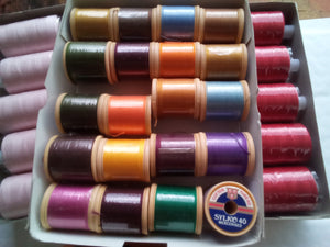 SYLKO 40 Cotton SEWING Thread 20x100M Spools Machine Hand Overlocker Industrial Stitching Colours as Pictured