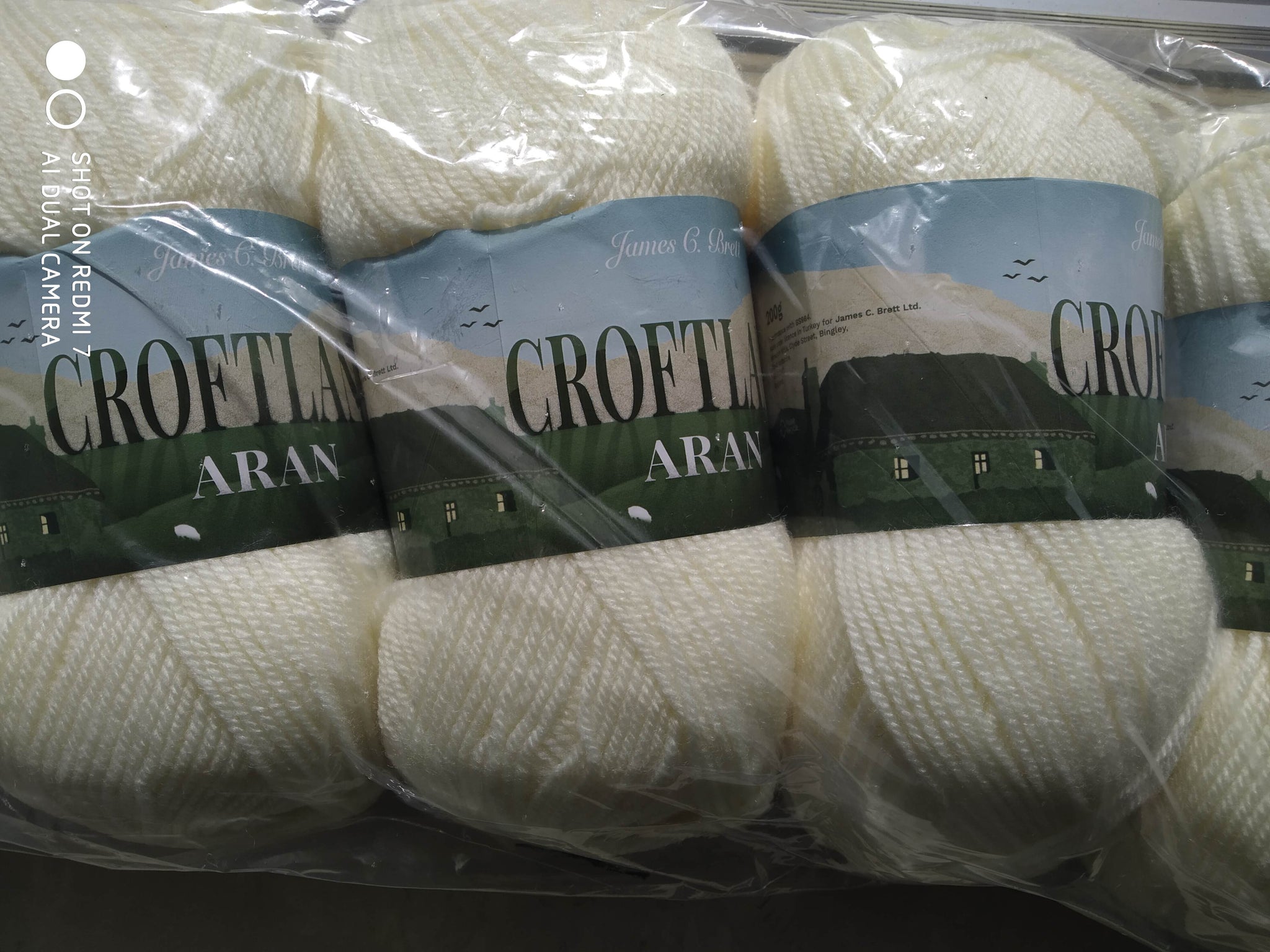 JAMES C BRETT CROFTLAND ARAN KNITTING WOOL 1X200G BALL, 20% WOOL & 80% Acrylic CHOOSE COLOUR