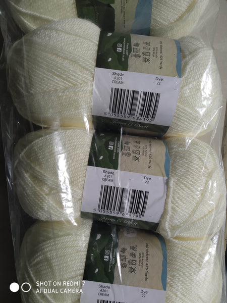 JAMES C BRETT CROFTLAND ARAN KNITTING WOOL 1X200G BALL, 20% WOOL & 80% Acrylic CHOOSE COLOUR