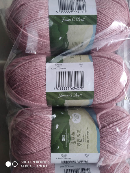 JAMES C BRETT CROFTLAND ARAN KNITTING WOOL 1X200G BALL, 20% WOOL & 80% Acrylic CHOOSE COLOUR