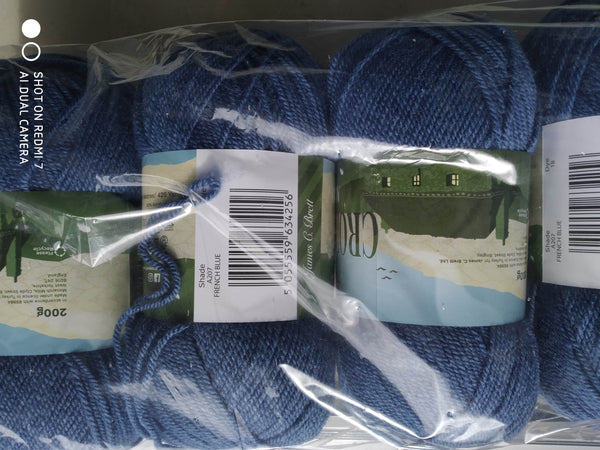 JAMES C BRETT CROFTLAND ARAN KNITTING WOOL 1X200G BALL, 20% WOOL & 80% Acrylic CHOOSE COLOUR