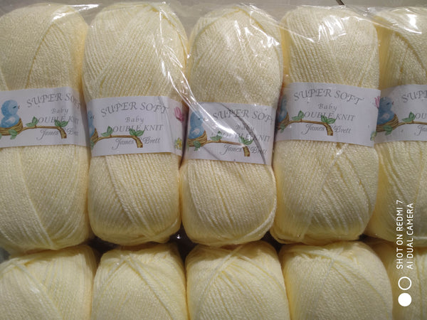 JAMES C BRETT SUPERSOFT BABY DOUBLE KNITTING WOOL YARN 5X100G 8 VARIOUS COLOURS