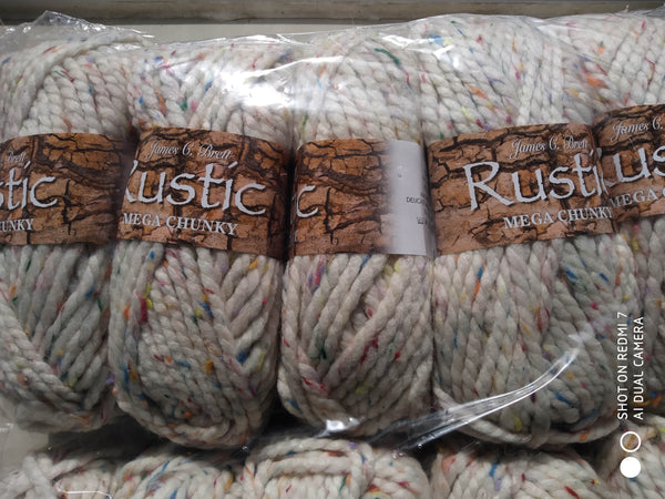 JAMES C BRETT RUSTIC MEGA CHUNKY KNITTING WOOL FLECK YARN 5X100G BALLS