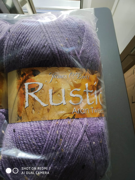 JAMES BRETT RUSTIC ARAN KNITTING WOOL YARN 1X400G Ball VARIOUS COLOURS NEW