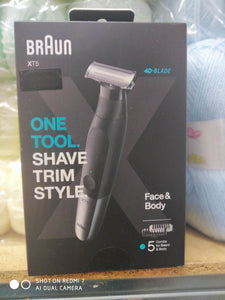 BRAUN ONE TOOL SHAVER SERIES XT5 DRY ELECTRIC SHAVER CORDLESS RECHARGEABLE NEW