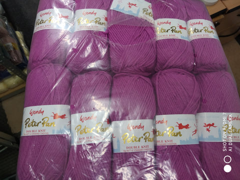 WENDY PETER PAN BABY DOUBLE KNITTING WOOL YARN 10X50g TULIP SHADE 908 NEW