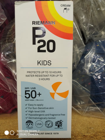 RIEMANN P20 KIDS SUN PROTECTION CREAM WATER RESISTANT FORMULA SPF50 SPRAY