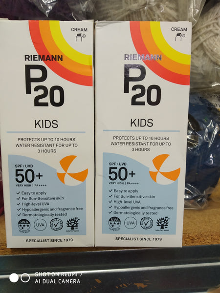 RIEMANN P20 KIDS SUN PROTECTION CREAM WATER RESISTANT FORMULA SPF50 SPRAY