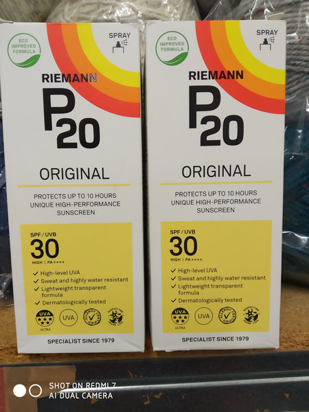 RIEMANN P20 ORIGINAL SUN PROTECTION CREAM WATER RESISTANT FORMULA SPF50 SPRAY