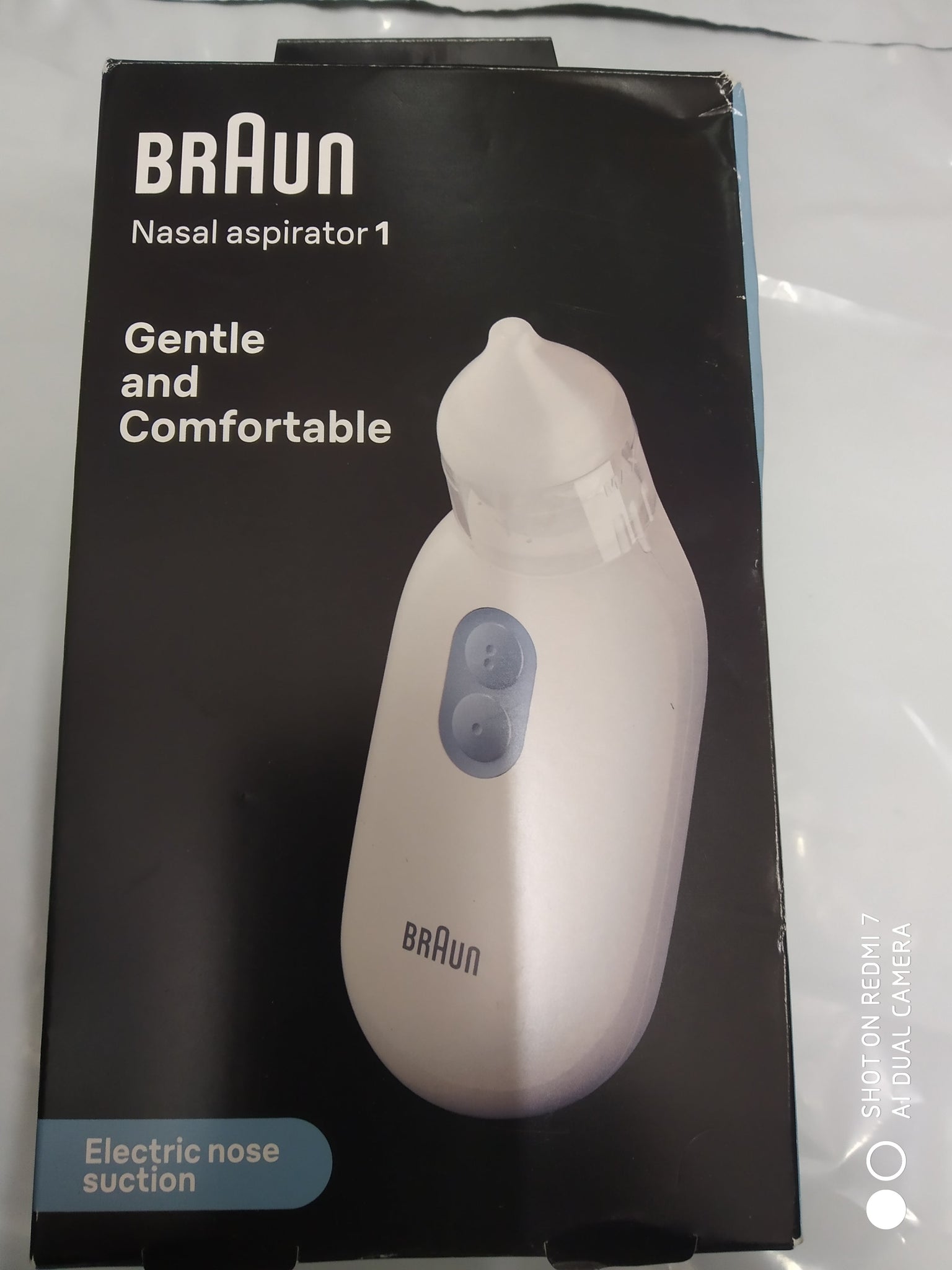 Braun Nasal Aspirator 1 Blocked Nose Relief for Babies Box damaged Mucus Remove