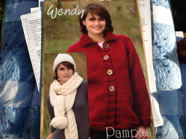 WENDY DOUBLE KNITTING WOOL KNITTING PATTERN LEAFLET 5517 Ladies Cabled Cardigan