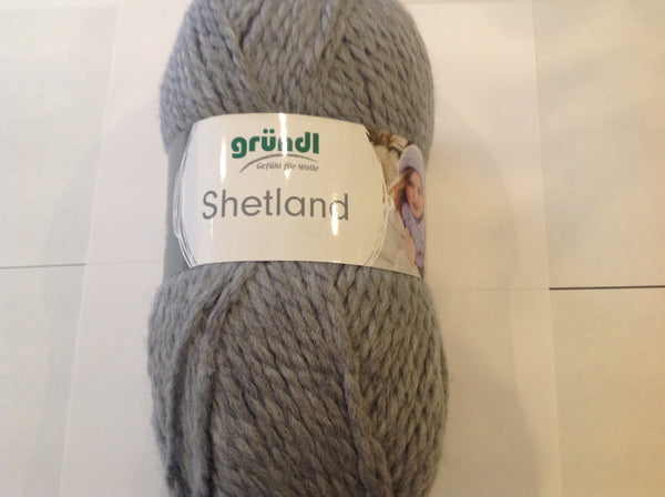 GRUNDL SHETLAND CHUNKY Knitting Wool 5X100G Balls 20% Pure Wool Various Colours