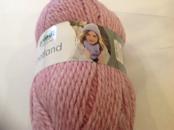 GRUNDL SHETLAND CHUNKY Knitting Wool 5X100G Balls 20% Pure Wool Various Colours