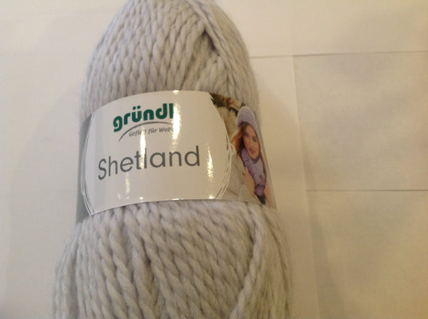 GRUNDL SHETLAND CHUNKY Knitting Wool 5X100G Balls 20% Pure Wool Various Colours