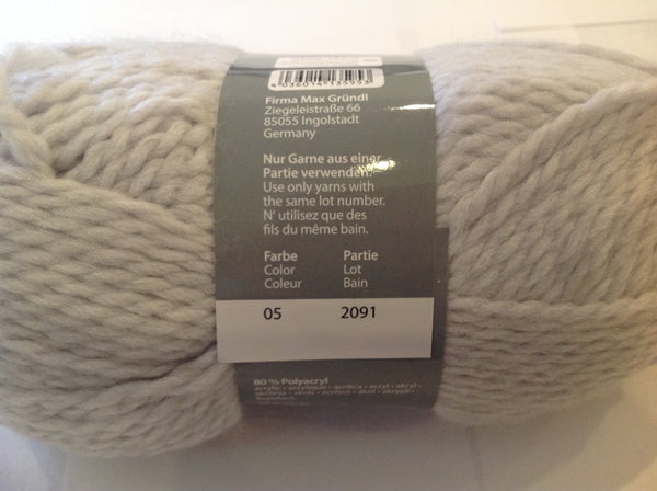 GRUNDL SHETLAND CHUNKY Knitting Wool 5X100G Balls 20% Pure Wool Various Colours