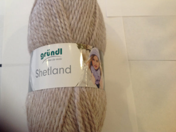 GRUNDL SHETLAND CHUNKY Knitting Wool 5X100G Balls 20% Pure Wool Various Colours