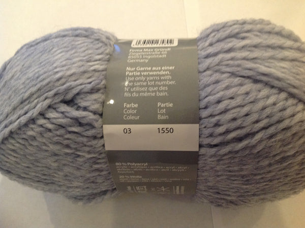 GRUNDL SHETLAND CHUNKY Knitting Wool 5X100G Balls 20% Pure Wool Various Colours