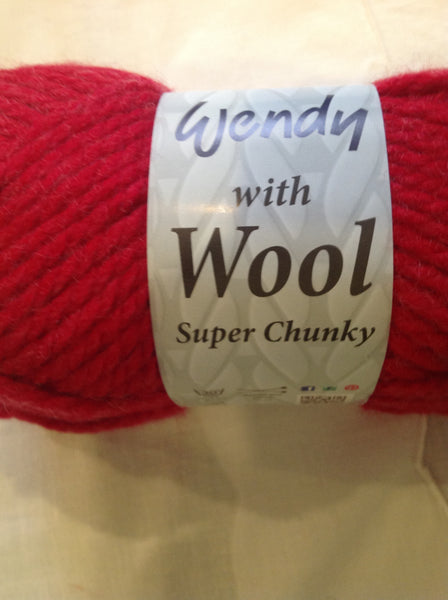 WENDY WITH 20% PURE WOOL SUPER CHUNKY KNITTING WOOL YARN 5X100g Various Colours