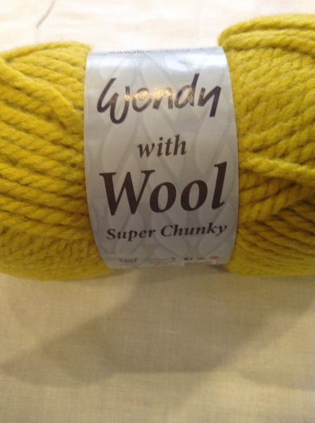 WENDY WITH 20% PURE WOOL SUPER CHUNKY KNITTING WOOL YARN 5X100g Various Colours